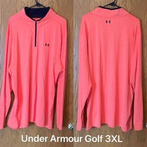 Under Armour Neon Orange Quarter Zip Pullover